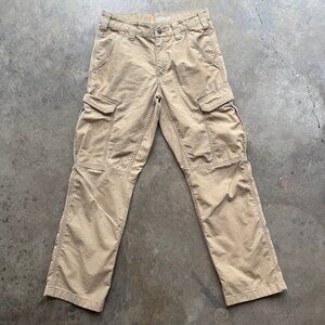 Carhartt Force Relaxed Fit Work Pant Mens 30x28 Beige Ripstop Cargo BN200-M